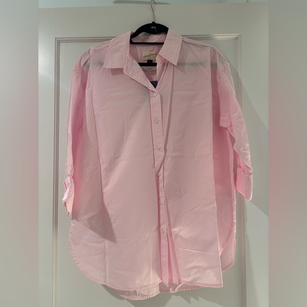 Target Universal Thread Pink Oversized Button Down